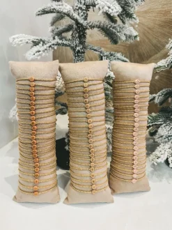 DAMES Mooi! Jewels Sieraden^Armband met roze letter | Goud