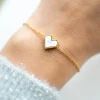 DAMES Studio Poespas Sieraden | Snøpskes^Armbandje hartje geometrisch | Roze/goud |