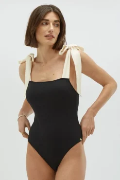 DAMES JOSH V Zwemkleding | Zwemkleding^Badpak Daisy | Black creme white |