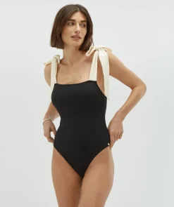 DAMES JOSH V Zwemkleding | Zwemkleding^Badpak Daisy | Black creme white |