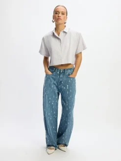 DAMES Refined Department Broeken^Balloon jeans Emma | Blue denim |