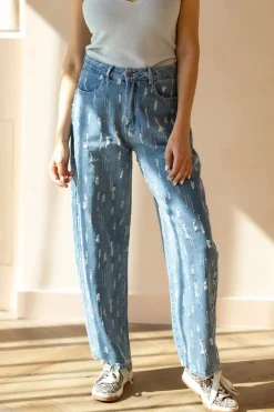DAMES Refined Department Broeken^Balloon jeans Emma | Blue denim |