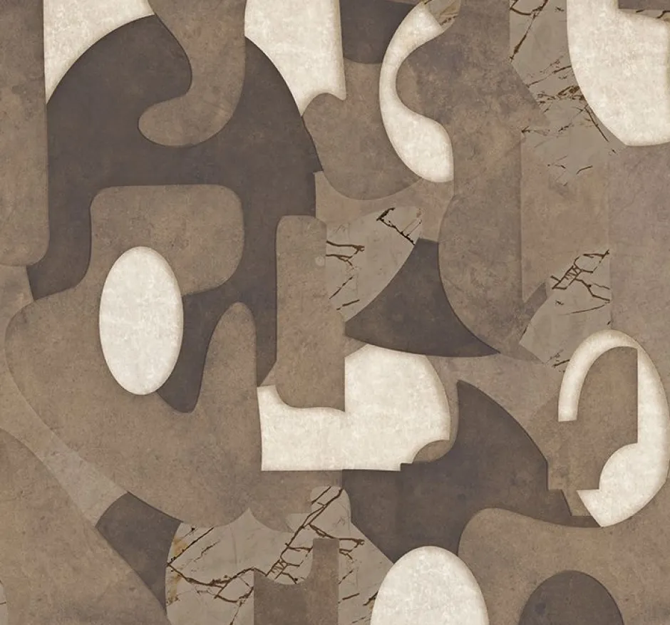 Poespas Home Behang^Behang Abstract Dreams | Donkerbruin