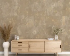 Poespas Home Behang^Behang Concrete gold | Lichtbruin