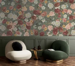 Poespas Home Bloemen | Behang^Behang English Garden | Groen