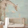 Poespas Home Dieren | Behang^Behang Giraffe | Mint