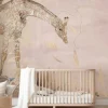 Poespas Home Dieren | Behang^Behang Giraffe | Roze