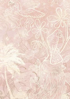 Poespas Home Bloemen | Behang^Behang Happy Days | Roze