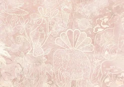 Poespas Home Bloemen | Behang^Behang Happy Days | Roze