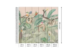 Poespas Home Dieren | Behang^Behang Lazy Luiaard | Jungle Collection