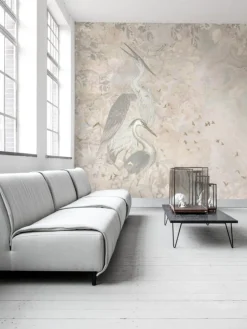 Poespas Home Behang | Dieren^Behang Marble sky | Beige