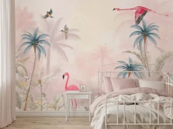 Poespas Home Dieren | Behang^Behang Pink Flamingo