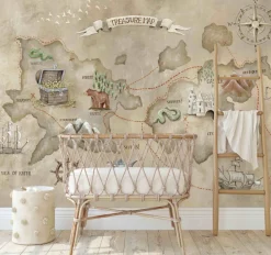 Poespas Home Behang^Behang Schatkaart