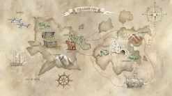 Poespas Home Behang^Behang Schatkaart