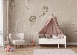 Poespas Home Sprookjes | Onderzee^Behang Swimming Mermaids | Beige