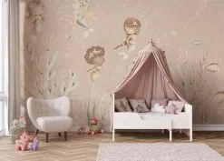 Poespas Home Onderzee | Sprookjes^Behang Swimming Mermaids | Roze