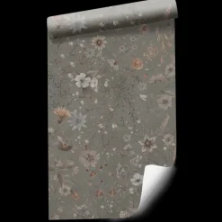 Poespas Home Bloemen | Behang^Behang Vintage flowers | Groen