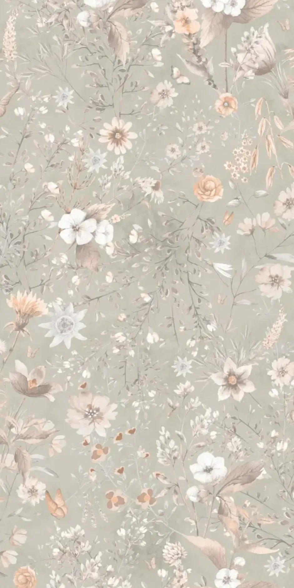 Poespas Home Bloemen | Behang^Behang Vintage flowers | Mint