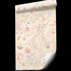 Poespas Home Bloemen | Behang^Behang Vintage flowers | Roze