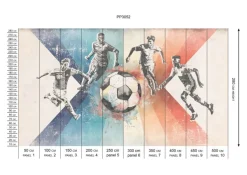 Poespas Home Sport | Behang^Behang voetbal | Mannen | Blauw