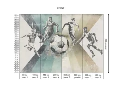 Poespas Home Sport | Behang^Behang voetbal | Mannen | Groen