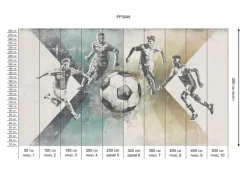 Poespas Home Sport | Behang^Behang voetbal | Mannen | Groen