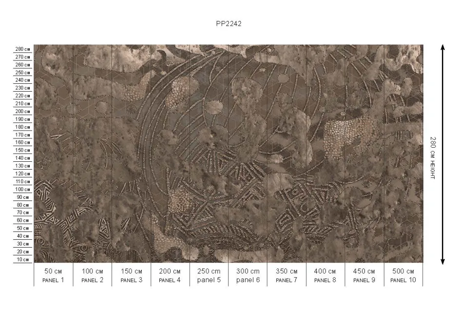 Poespas Home Behang^Behang Wanderlust | Donkerbruin