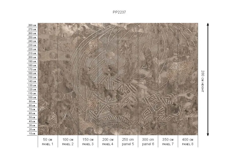 Poespas Home Behang^Behang Wanderlust | Lichtbruin