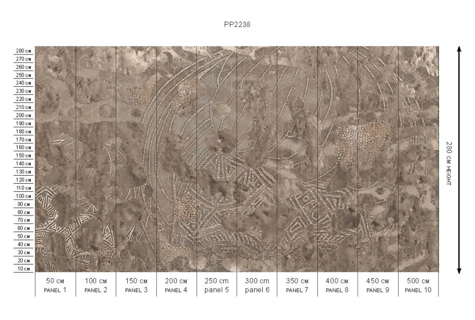 Poespas Home Behang^Behang Wanderlust | Lichtbruin