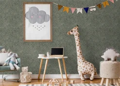 Poespas Home Behang^Behang Wild leopard | Groen