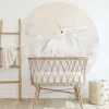 Poespas Home Behangcirkels^Behangcirkel Dreamy unicorn | Beige