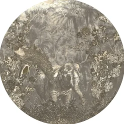 Poespas Home Behangcirkels^Behangcirkel Floral Elephant