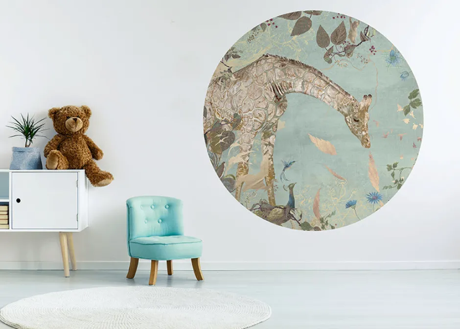 Poespas Home Behangcirkels^Behangcirkel Giraffe | Mint