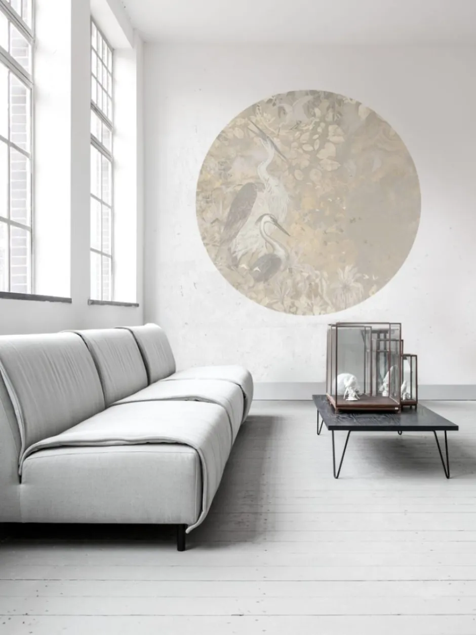 Poespas Home Behangcirkels^Behangcirkel Marble sky | Beige