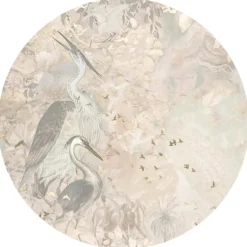 Poespas Home Behangcirkels^Behangcirkel Marble sky | Beige