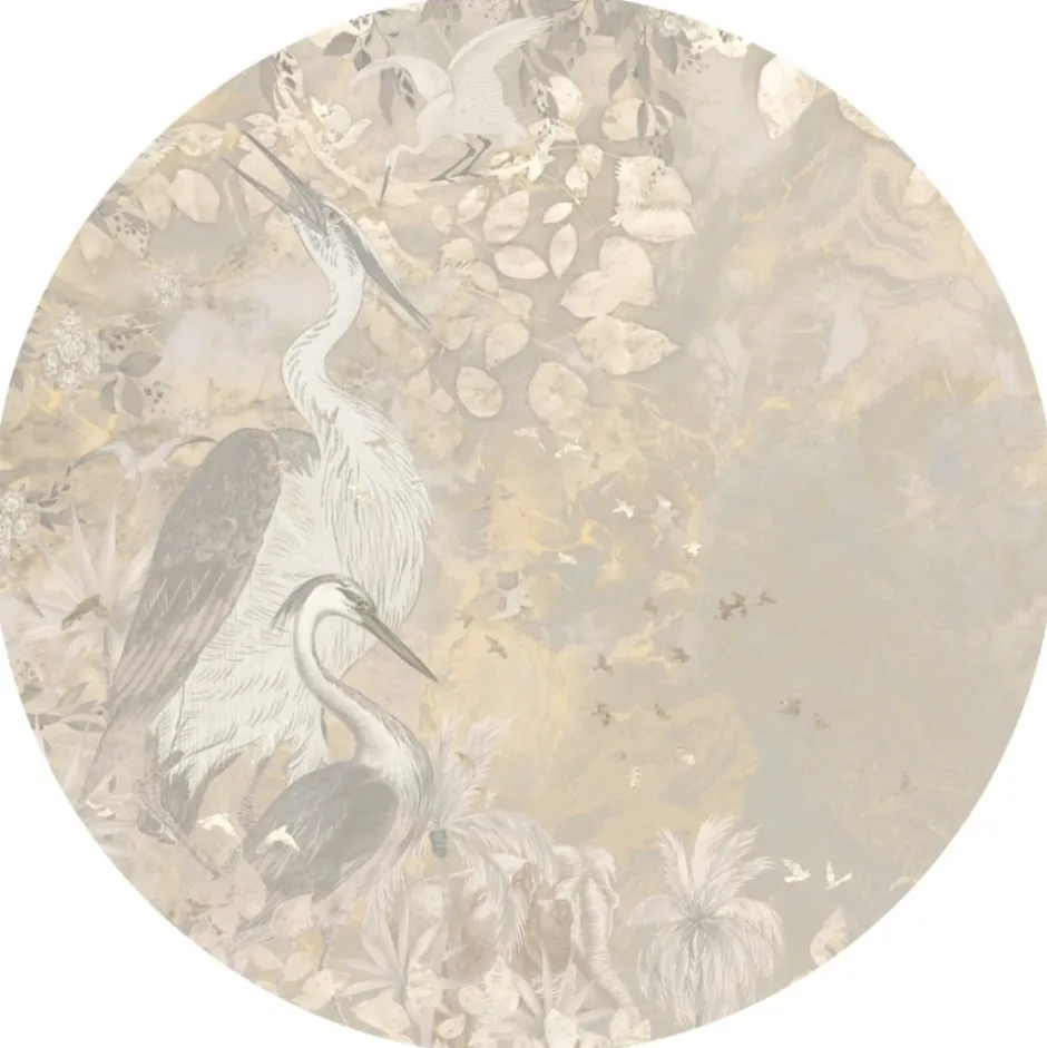 Poespas Home Behangcirkels^Behangcirkel Marble sky | Beige