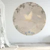 Poespas Home Behangcirkels^Behangcirkel Morning bird | Beige