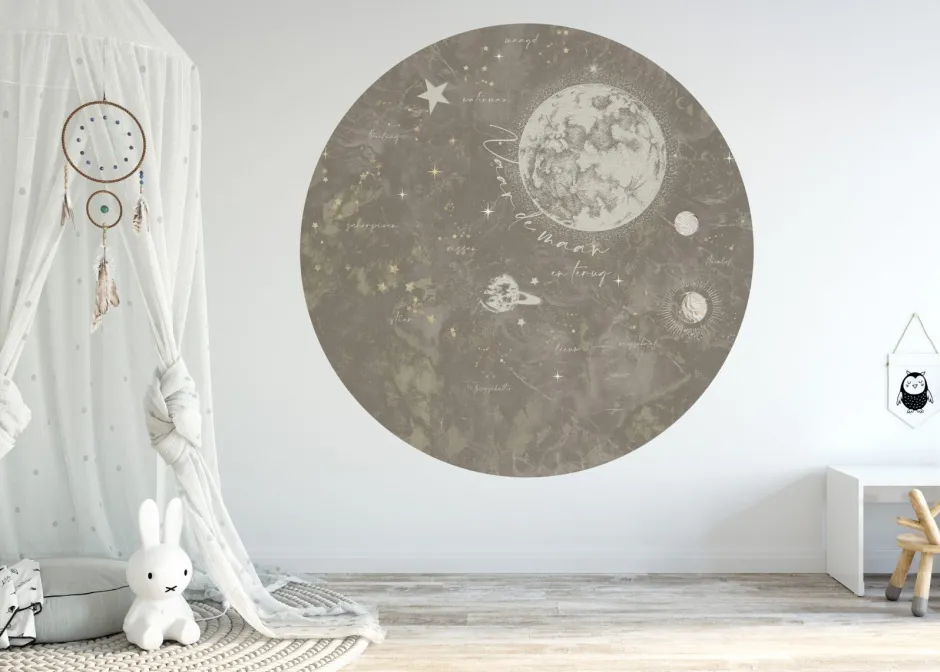 Poespas Home Behangcirkels^Behangcirkel To the Moon