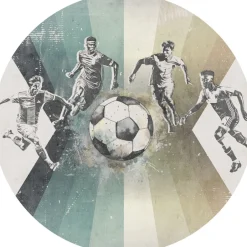 Poespas Home Behangcirkels^Behangcirkel Voetbal | Mannen | Groen