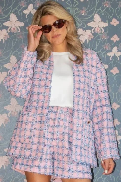 DAMES Studio Amaya x Poespas Co-ords | Jacks & Jassen^Blazer Clueless | Pink sparkling check |