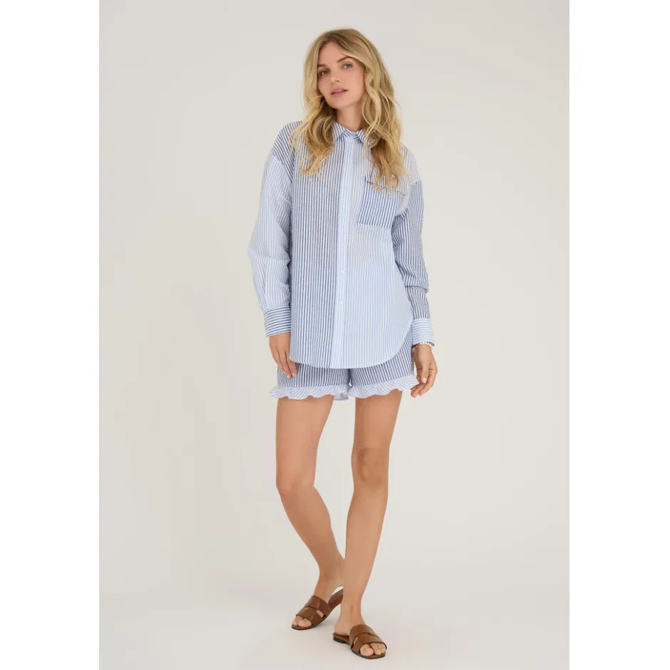 DAMES A-view Co-ords | Blouses^Blouse Mila | Blue/navy |