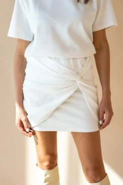 DAMES Refined Department Co-ords | Rokken^Boucle skirt Dominique | White |