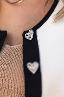 DAMES Studio Poespas Vesten | Vesten & Truien^Cardigan Bonbon | White & black |