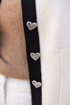 DAMES Studio Poespas Vesten | Vesten & Truien^Cardigan Bonbon | White & black |