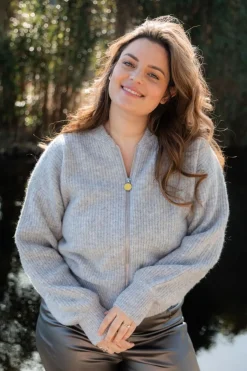 DAMES Studio Poespas Basics | Vesten^Cardigan Demure | Grey |