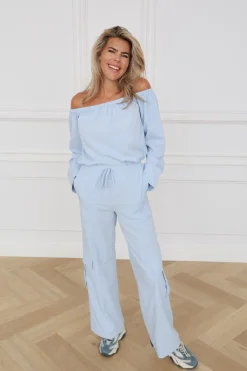 DAMES Refined Department Co-ords | Broeken^Cargo pants Nevada | Light blue |