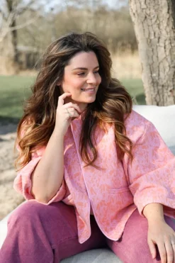 DAMES Bô-Dôme Jacks & Jassen^Clea jacket | Pink peach |