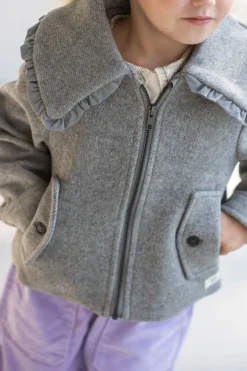 Baje Studio Jassen & Jacks^Collar jacket Rose | Grey dark melange |