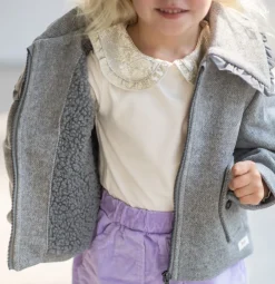 Baje Studio Jassen & Jacks^Collar jacket Rose | Grey dark melange |