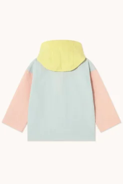 Tinycottons Jassen & Jacks^Color block jacket | Pastel blue/mellow yellow |